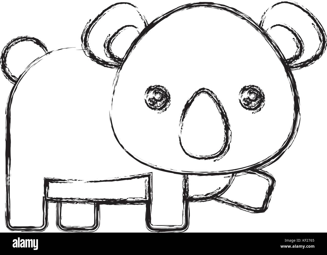 cute koala icon over white background vector illustration Stock Vector ...