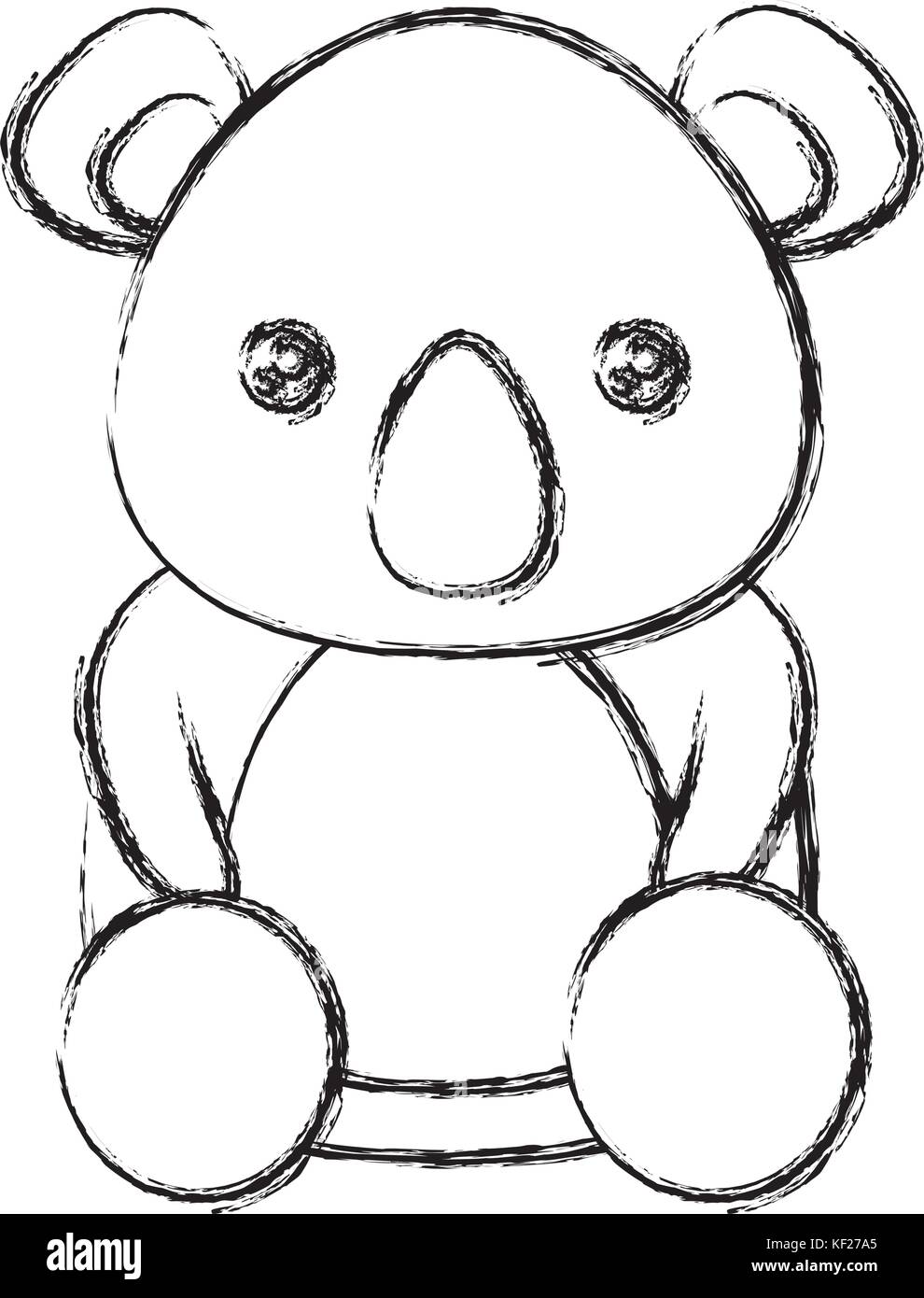cute koala icon over white background vector illustration Stock Vector ...
