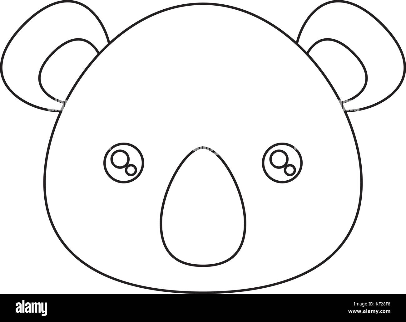 cute koala icon over white background vector illustration Stock Vector ...