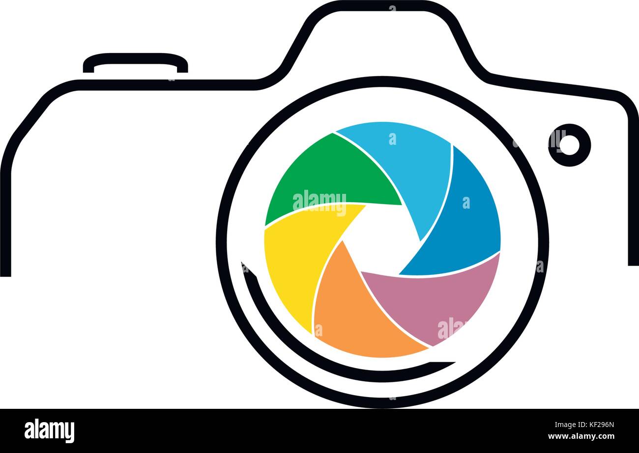Thin line, flat camera icon Stock Vector Image & Art - Alamy