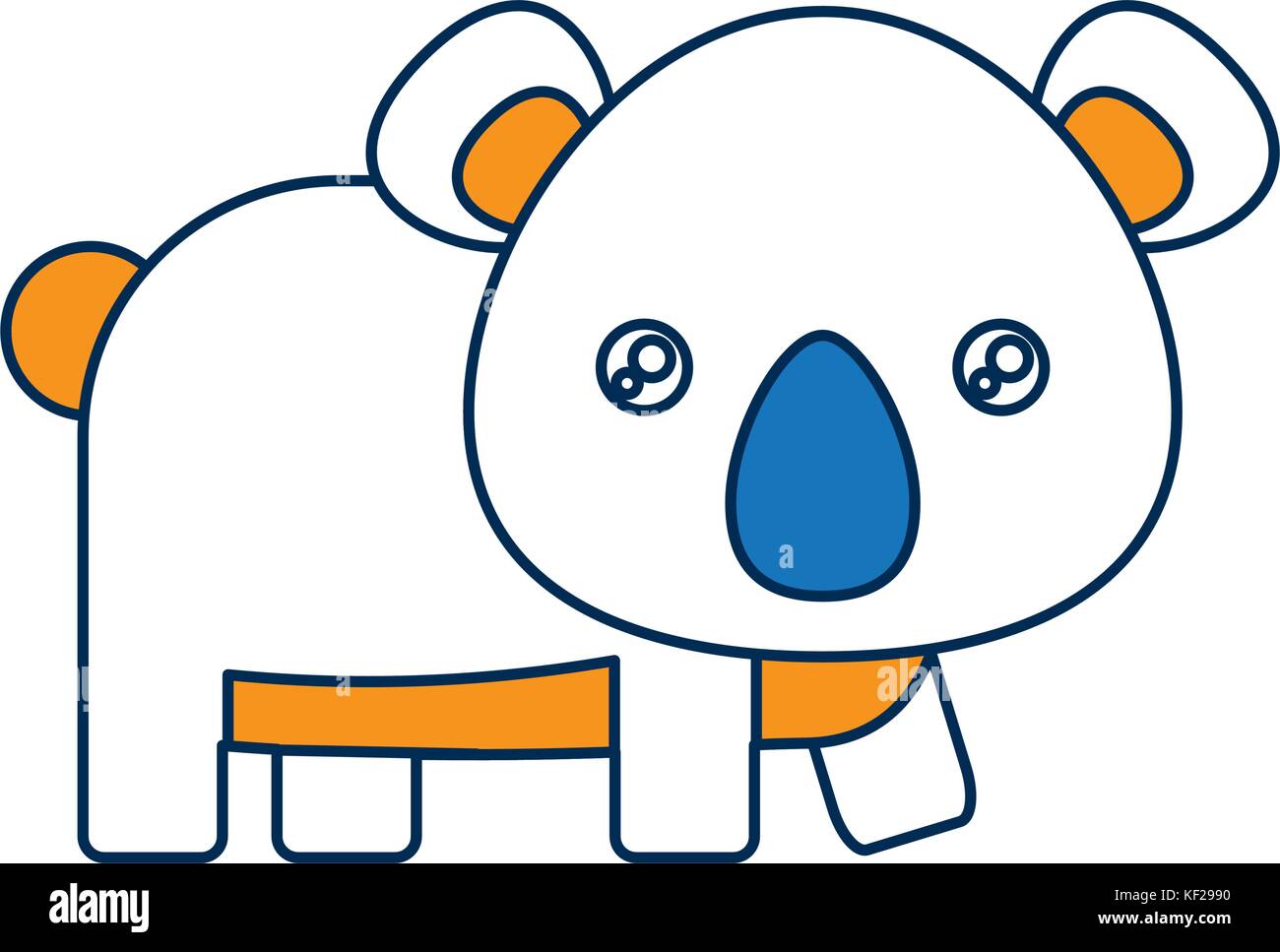 cute koala icon over white background vector illustration Stock Vector ...