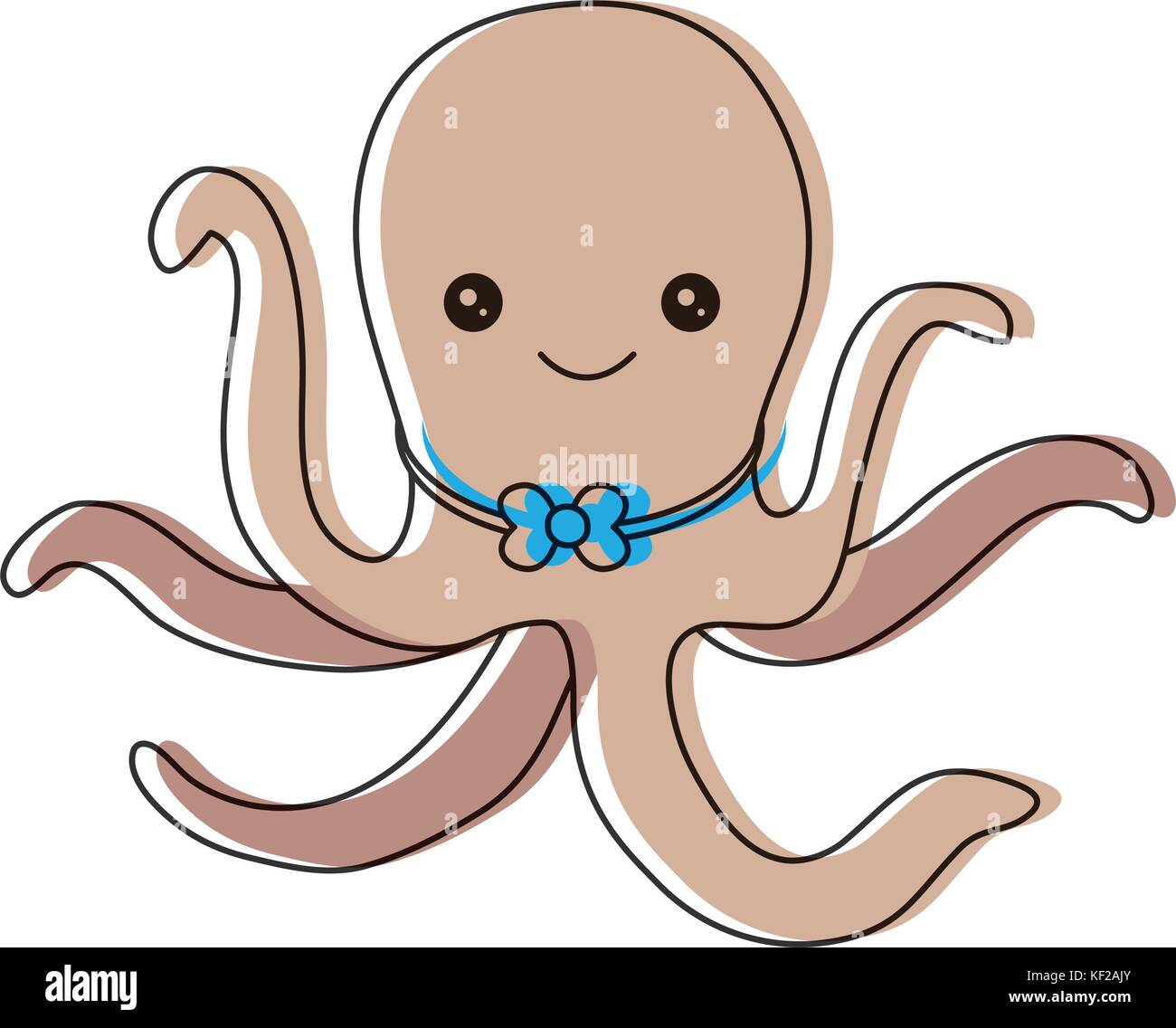 cute octupus icon over white background vector illustration Stock ...