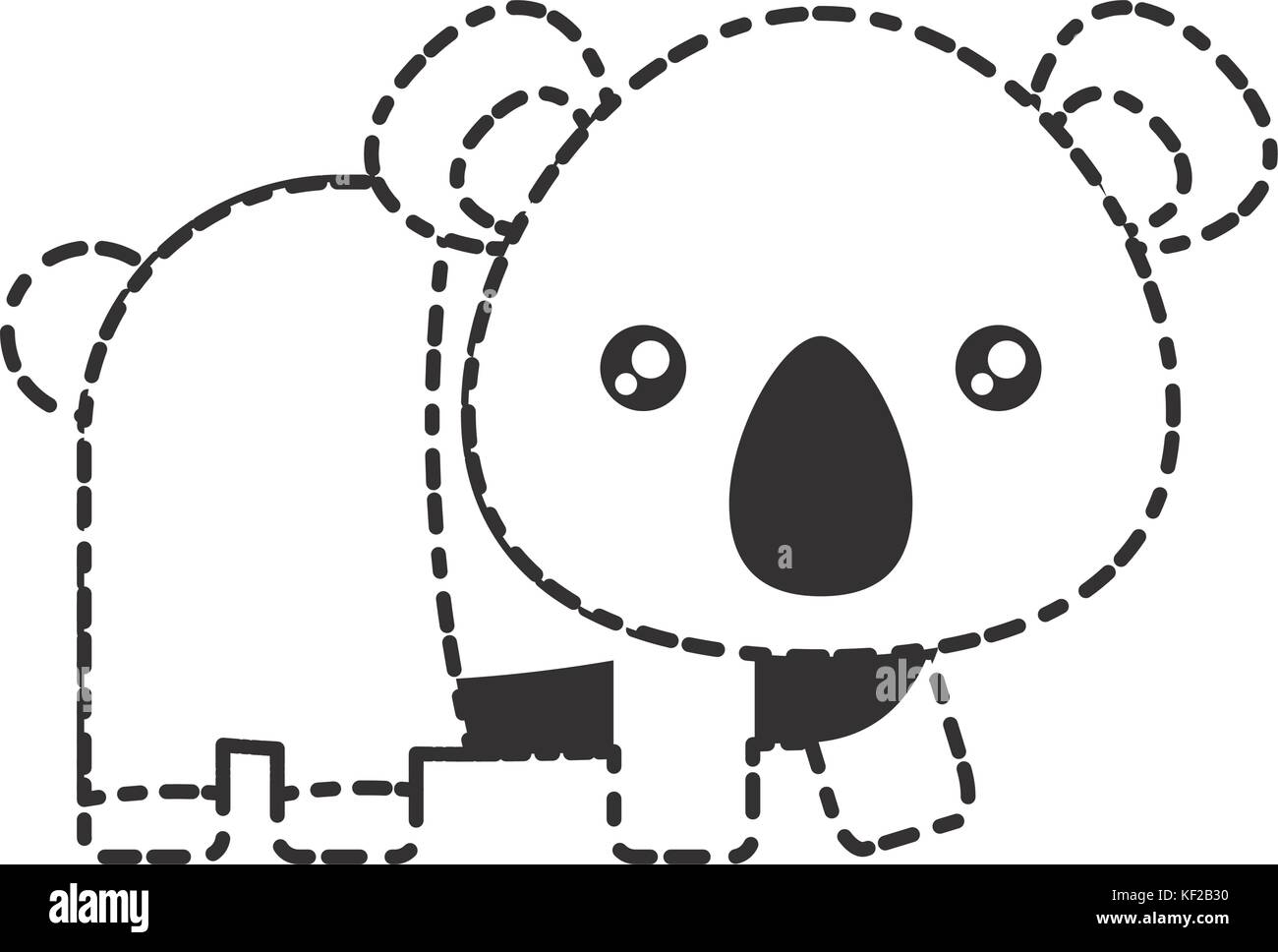cute koala icon over white background vector illustration Stock Vector ...