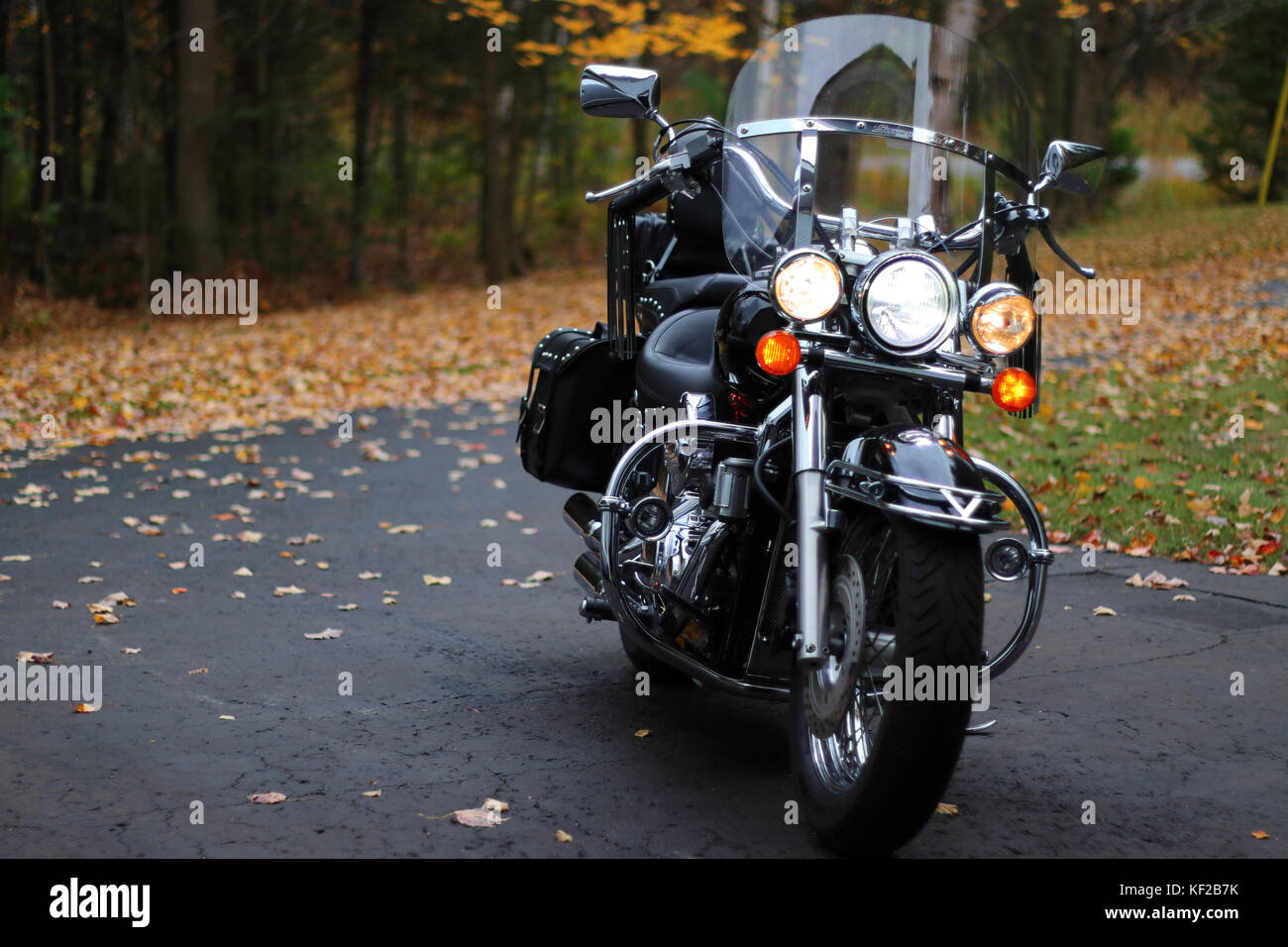 Classic motorcycle front view Stock Photo Alamy