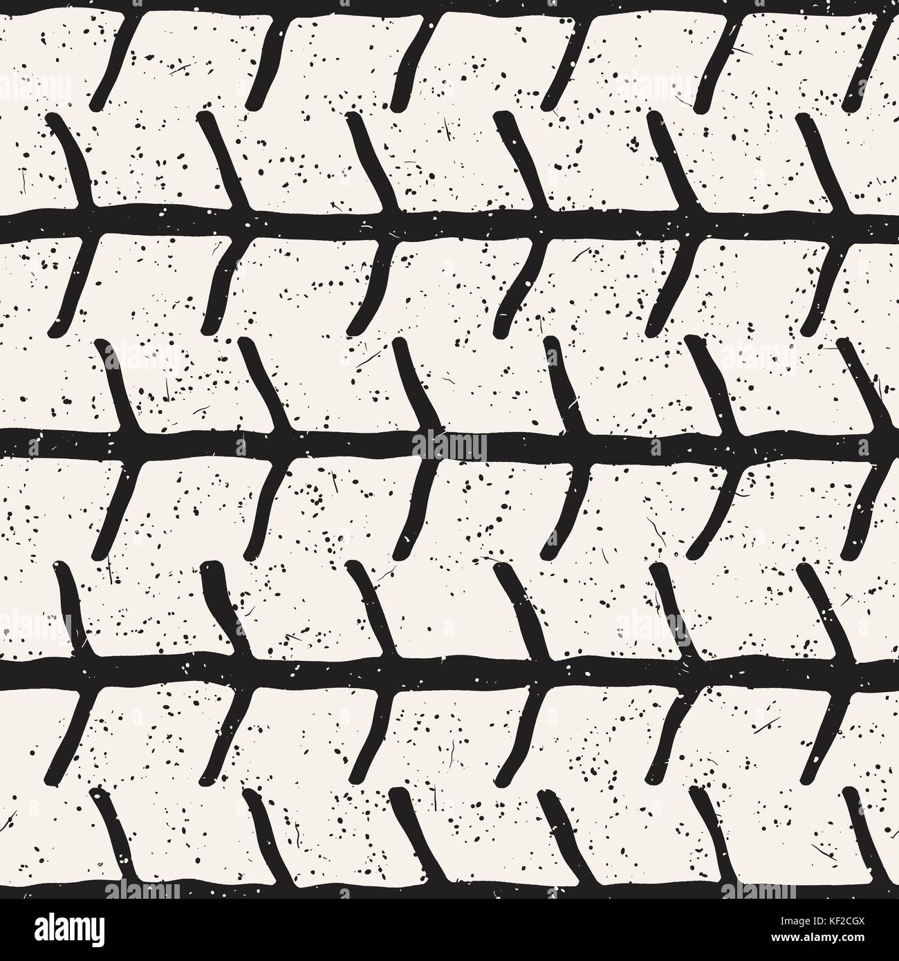 Seamless pattern with hand drawn brush strokes. Ink doodle grunge ...