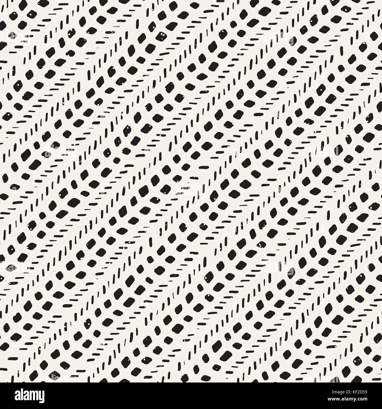 Seamless pattern with hand drawn brush strokes. Ink doodle grunge ...