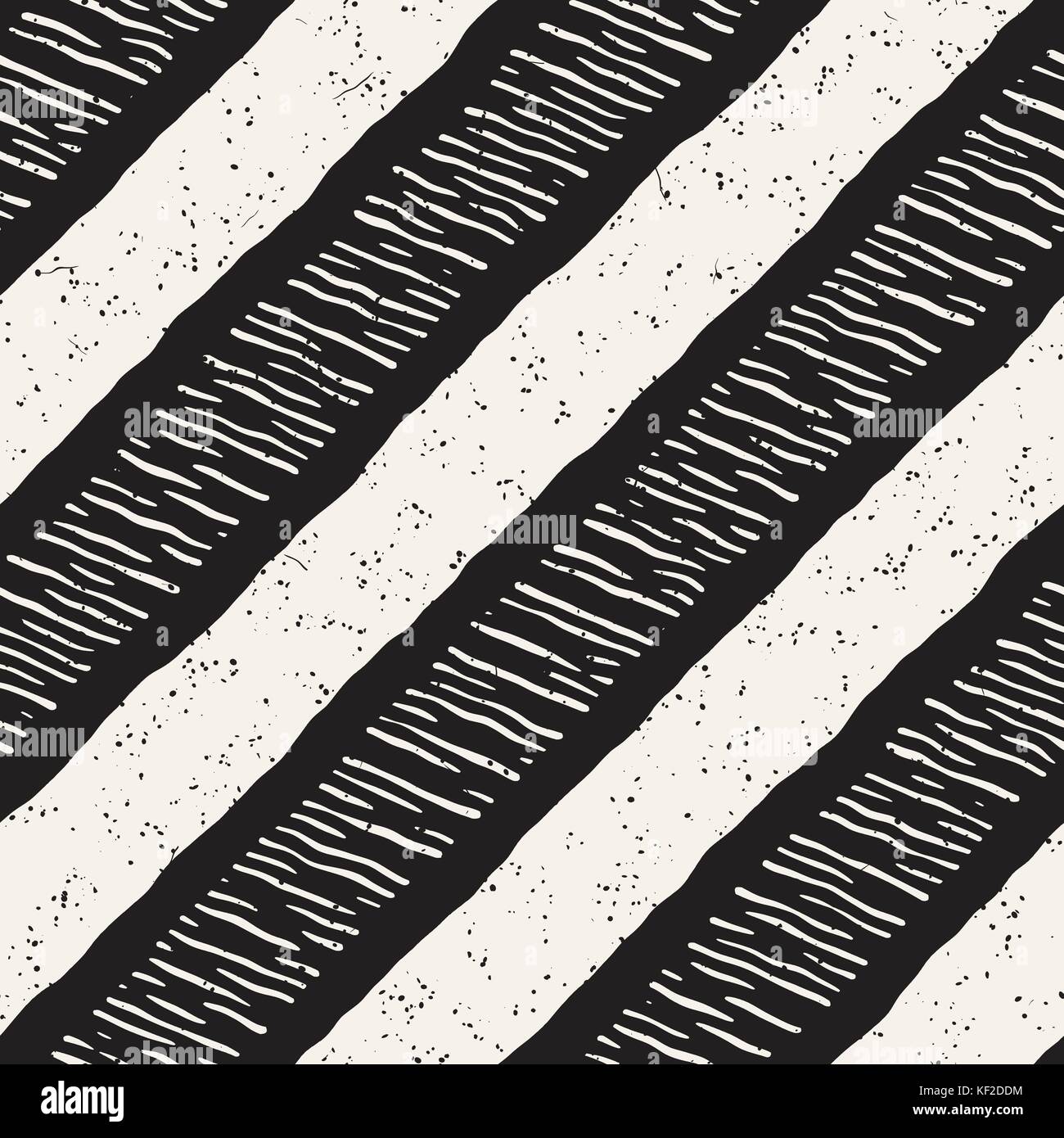 Seamless pattern with hand drawn brush strokes. Ink doodle grunge ...