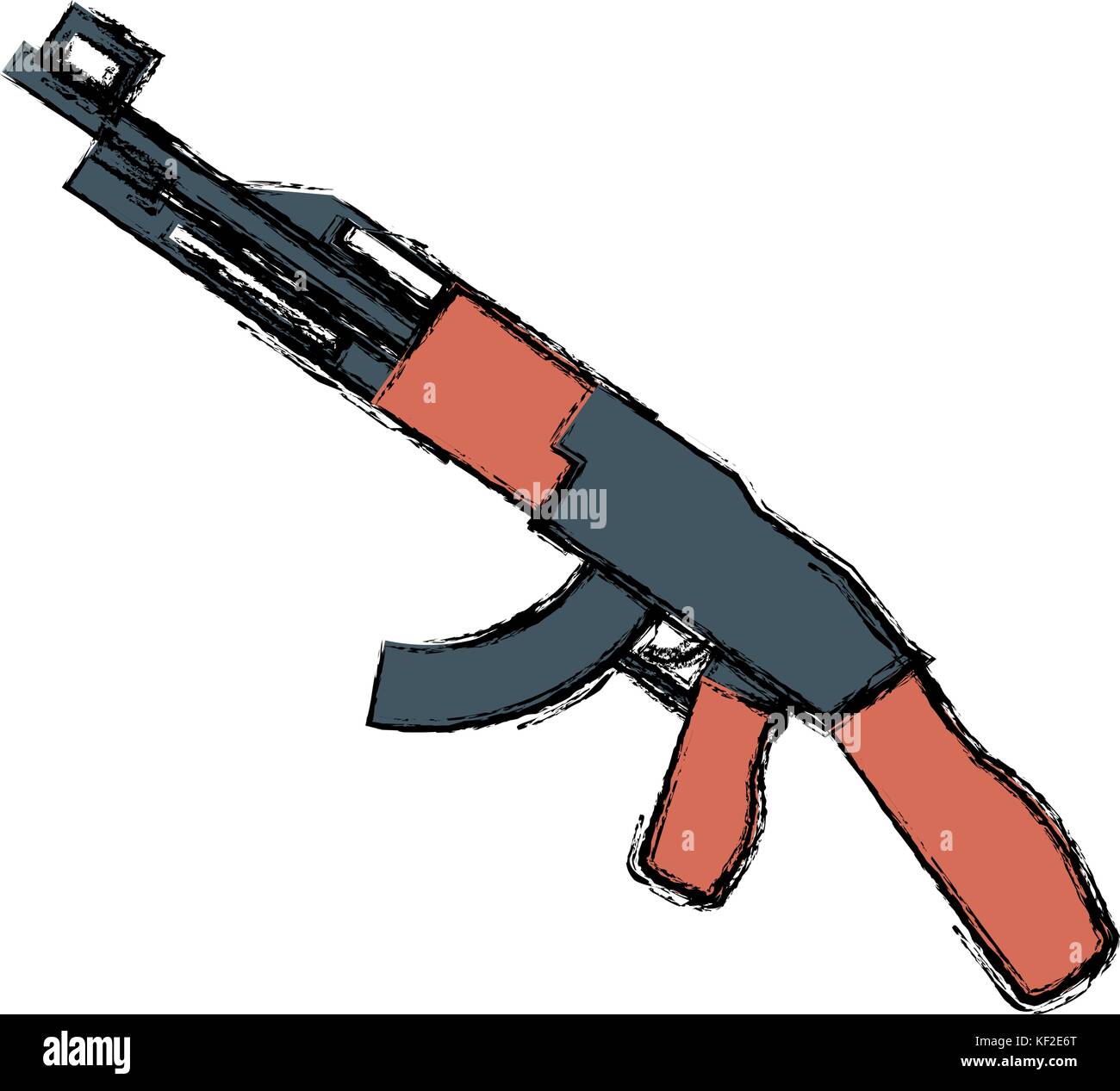 colorful  rifle  over white background  vector illustration Stock Vector