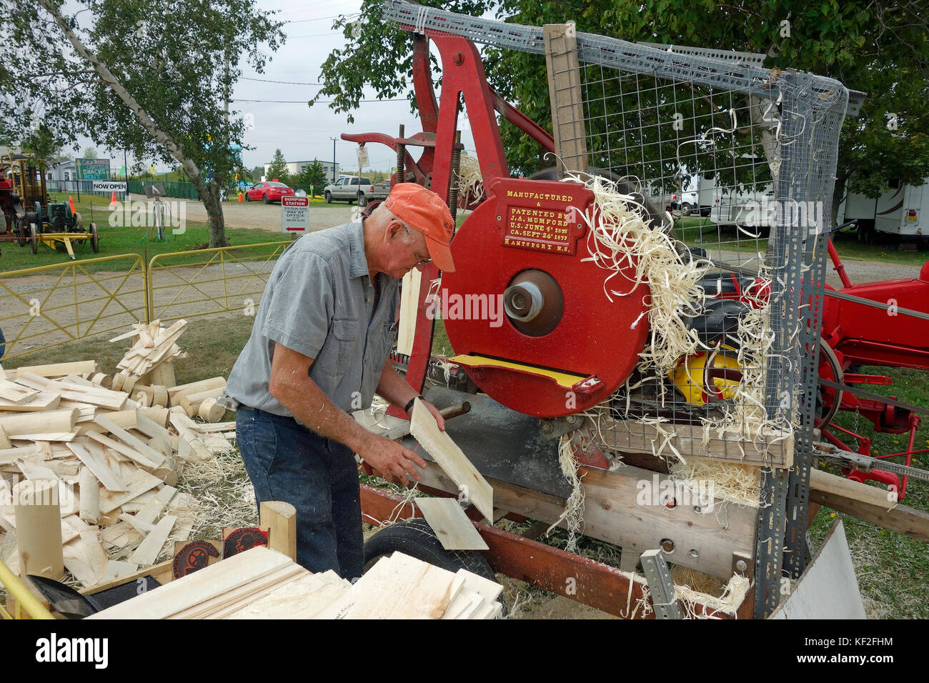 antique engine powered shingle mill 1878 Stock Photo Alamy
