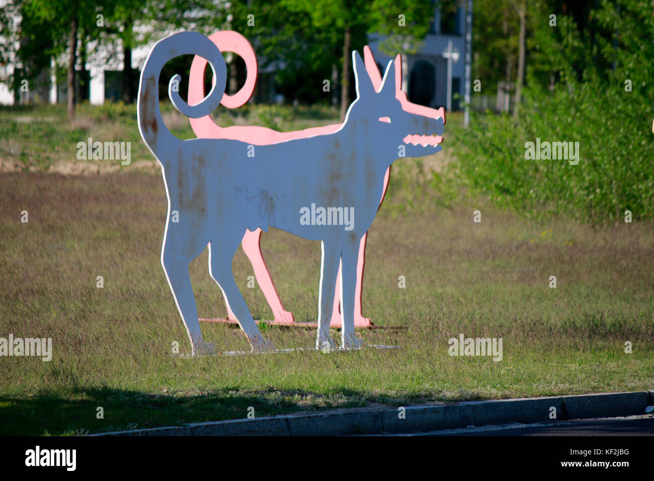 Skulpturen: Hunde, Kleinmachnow. Stock Photo