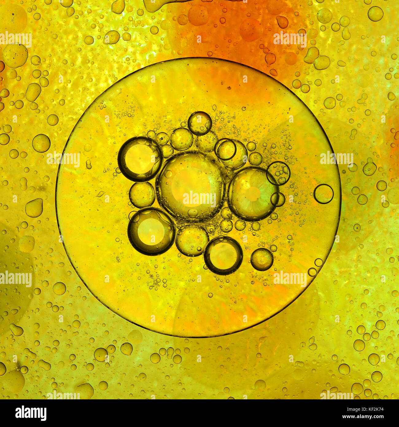 oil drops on water Stock Photo Alamy