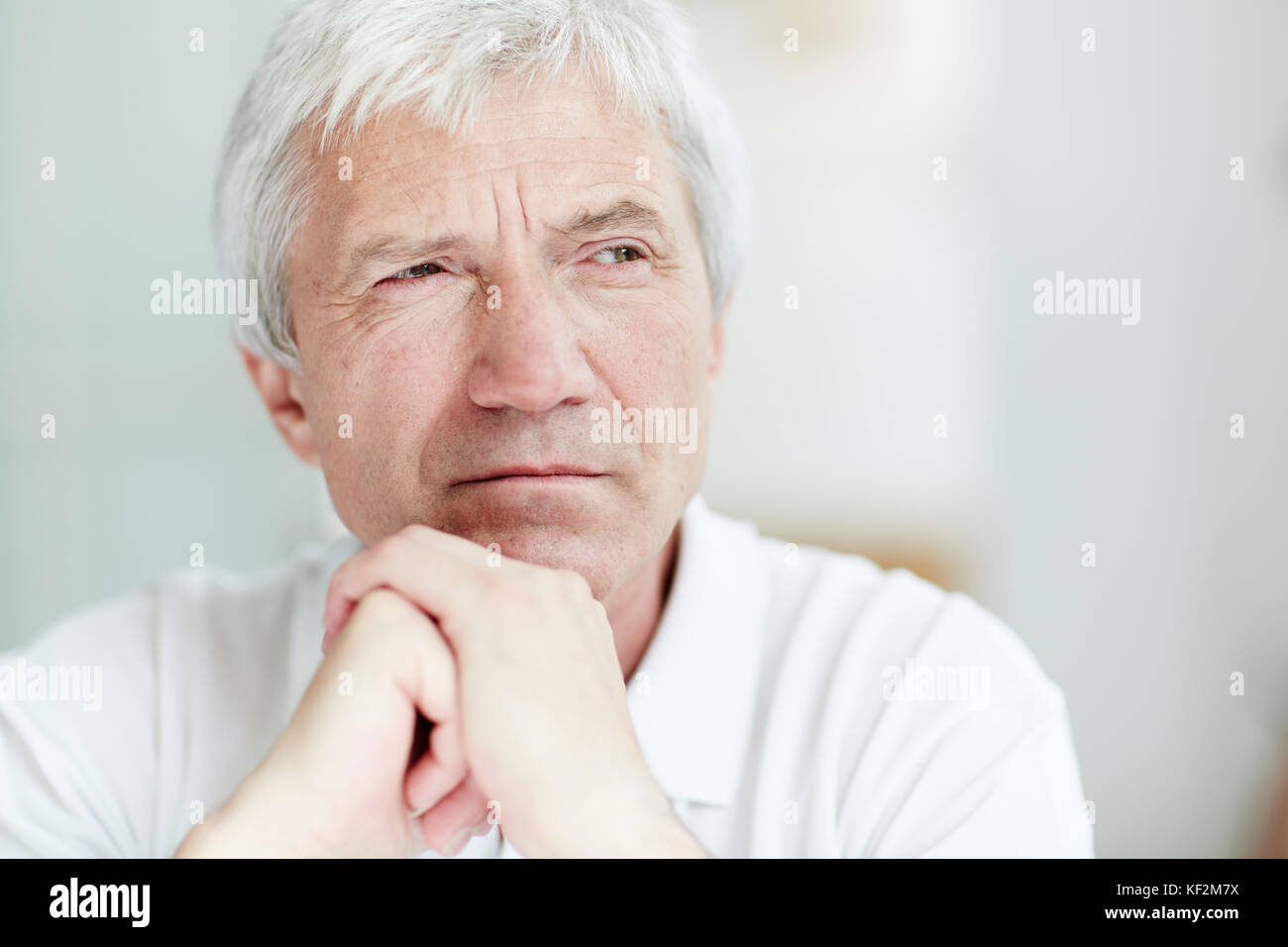 Tranquil serene elderly man hi-res stock photography and images - Alamy
