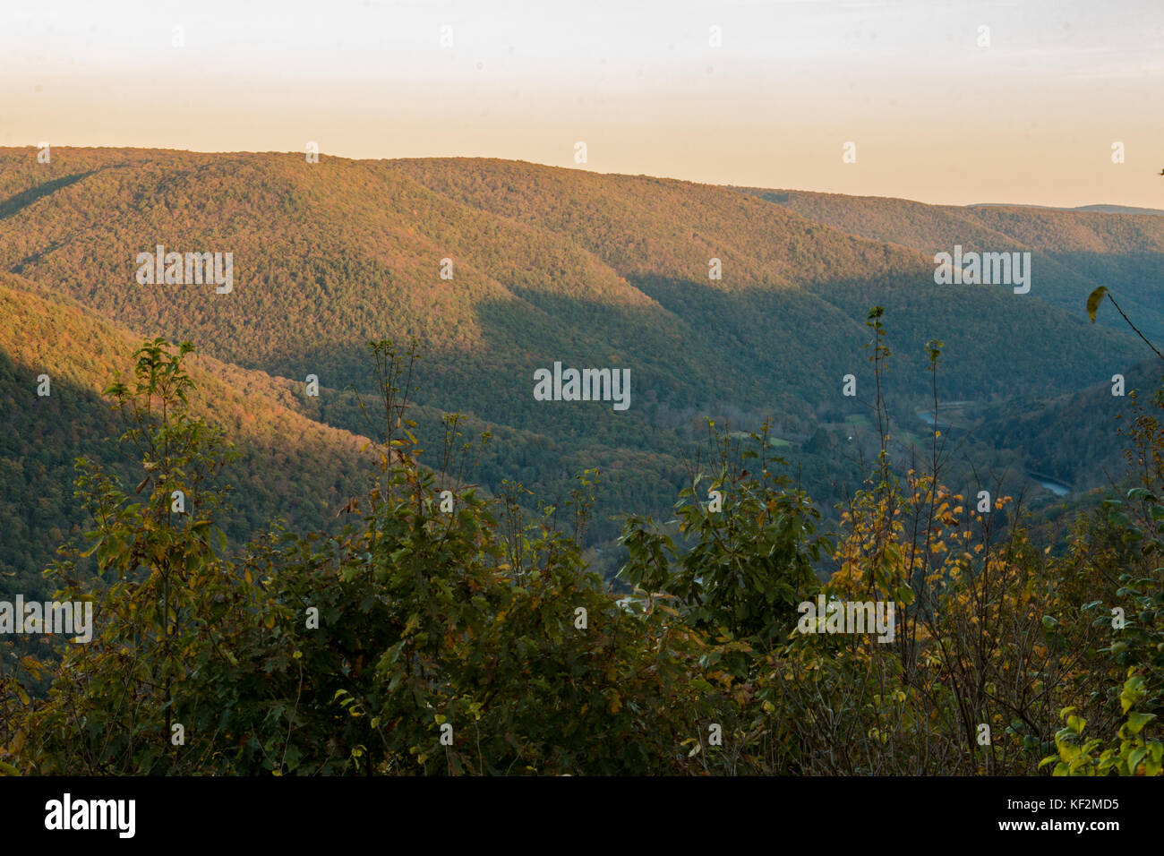 Outlook over Pine Creek Stock Photo Alamy