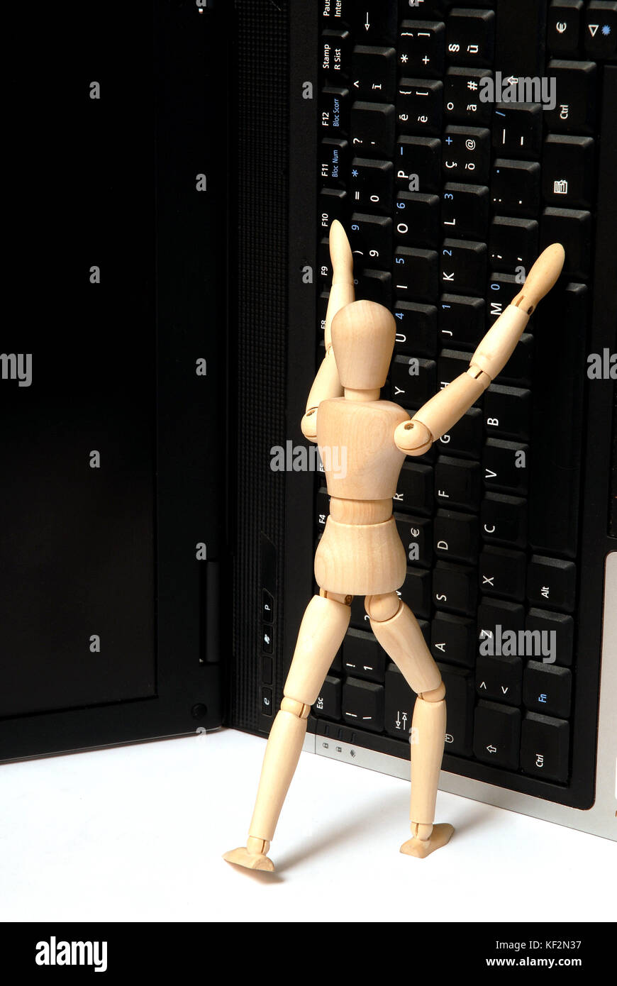 Dummy and keyboard of computer Stock Photo - Alamy