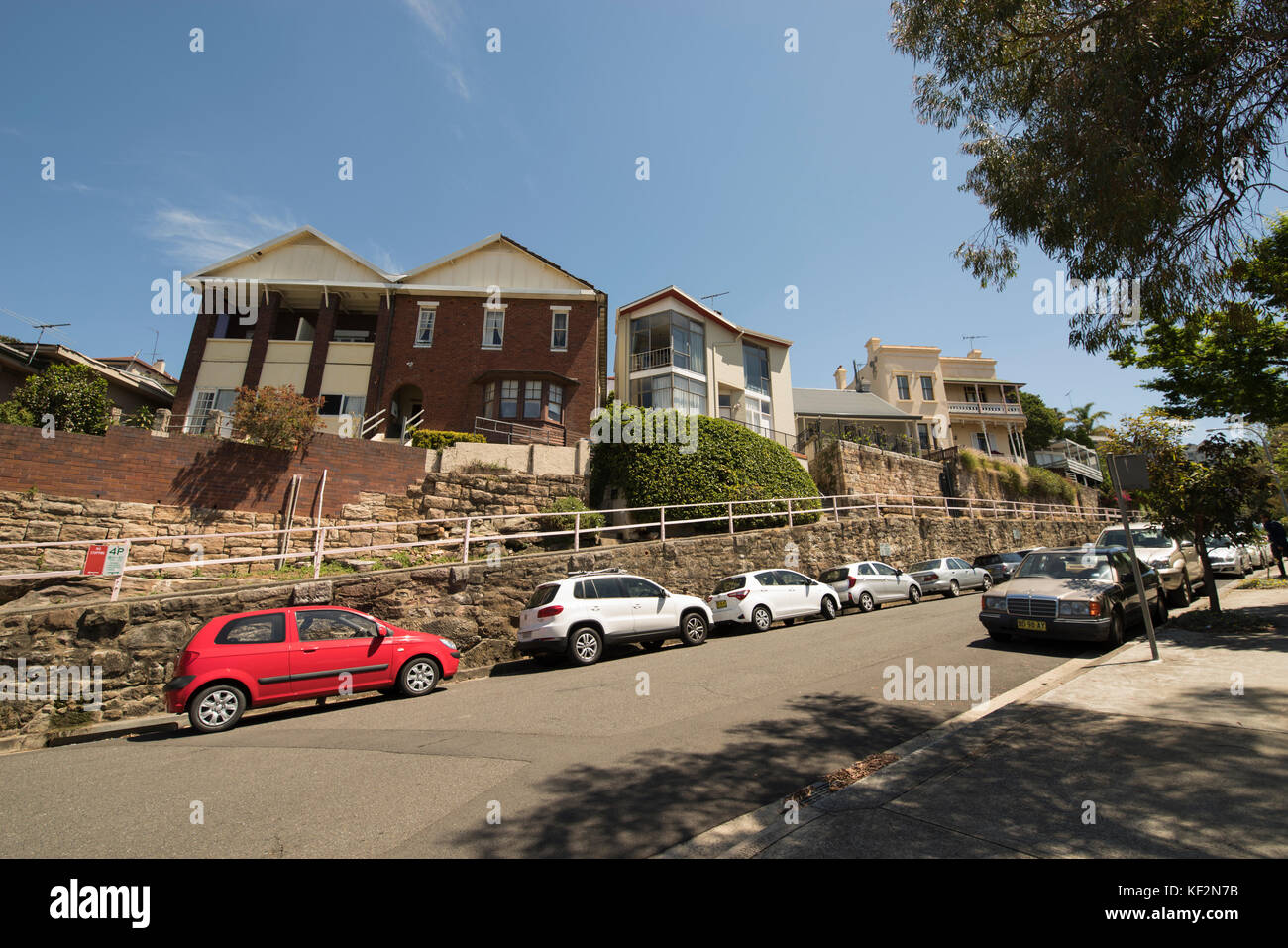 Houses on Willoughby Street, Kirribilli, Sydney Stock Photo Alamy