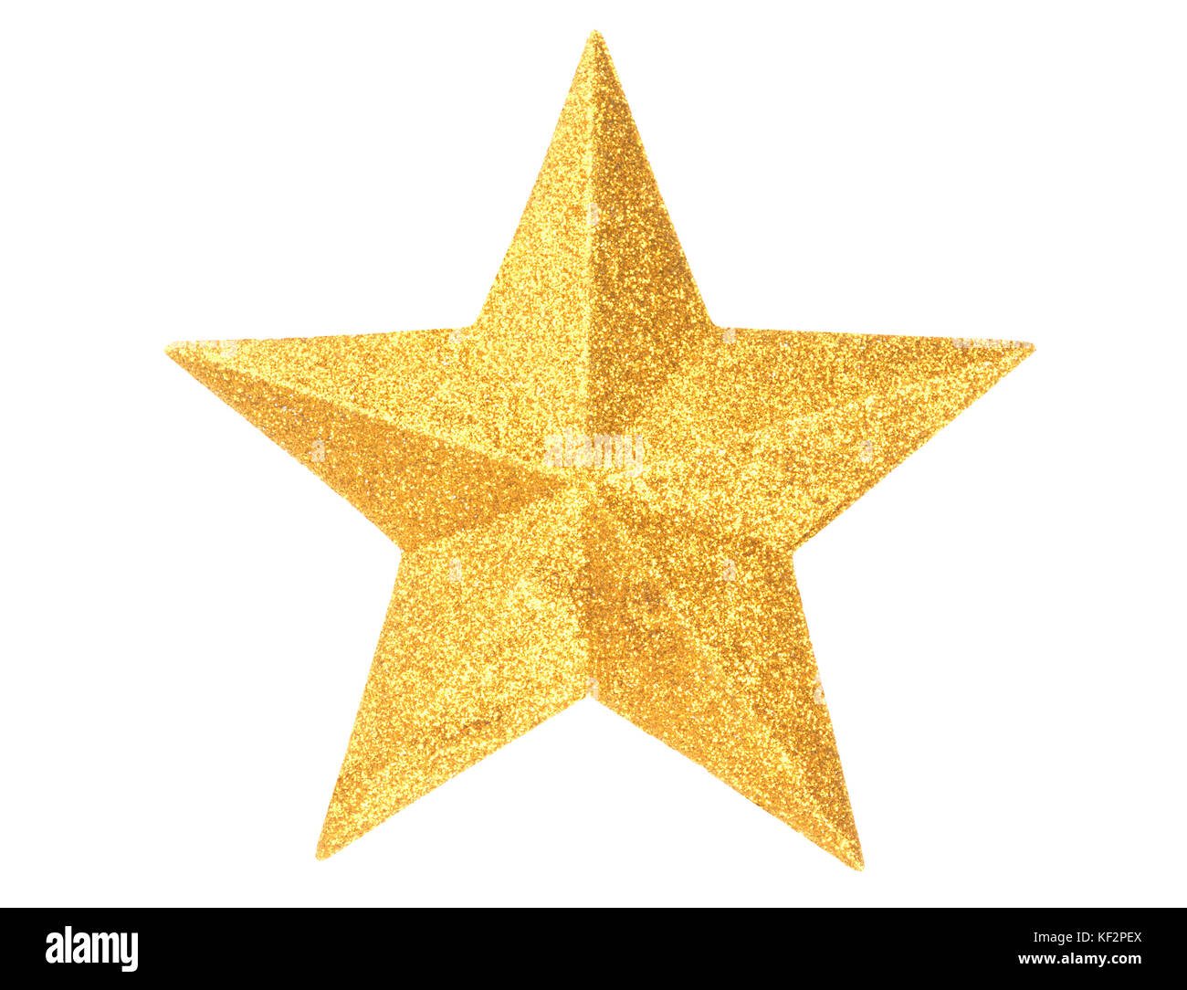 Macro of gold Christmas star isolated on white background Stock Photo ...
