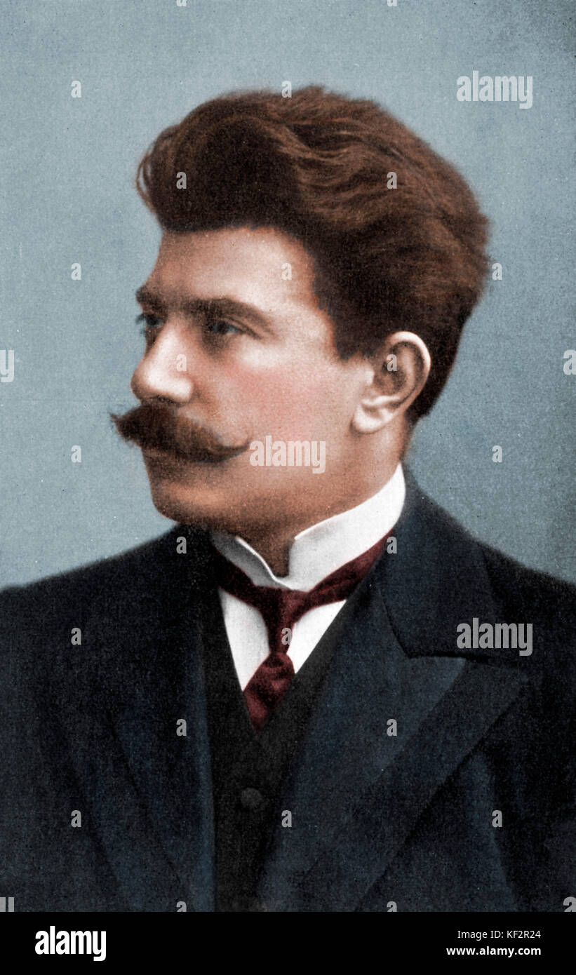 GLIÈRE, Reinhold Russian composer, 1875-1956. Colourised version. Stock Photo