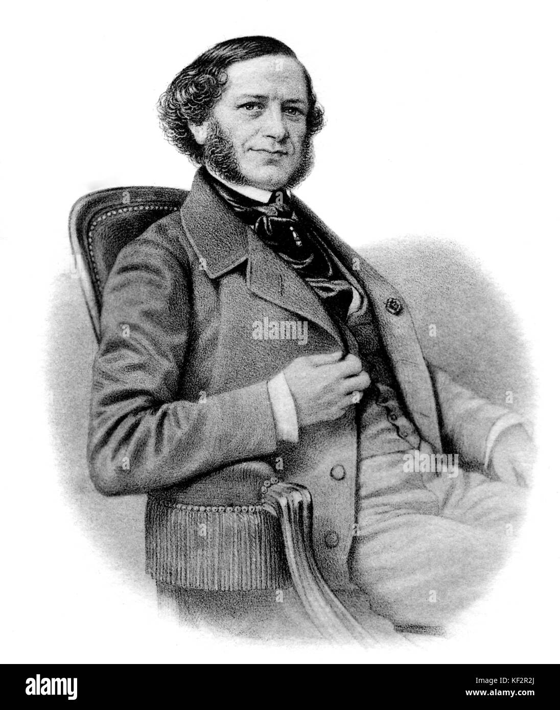 Henri Herz, pianist and composer, Austrian by birth, alived in France,  6 January 1803 - 5 January 1888 Stock Photo