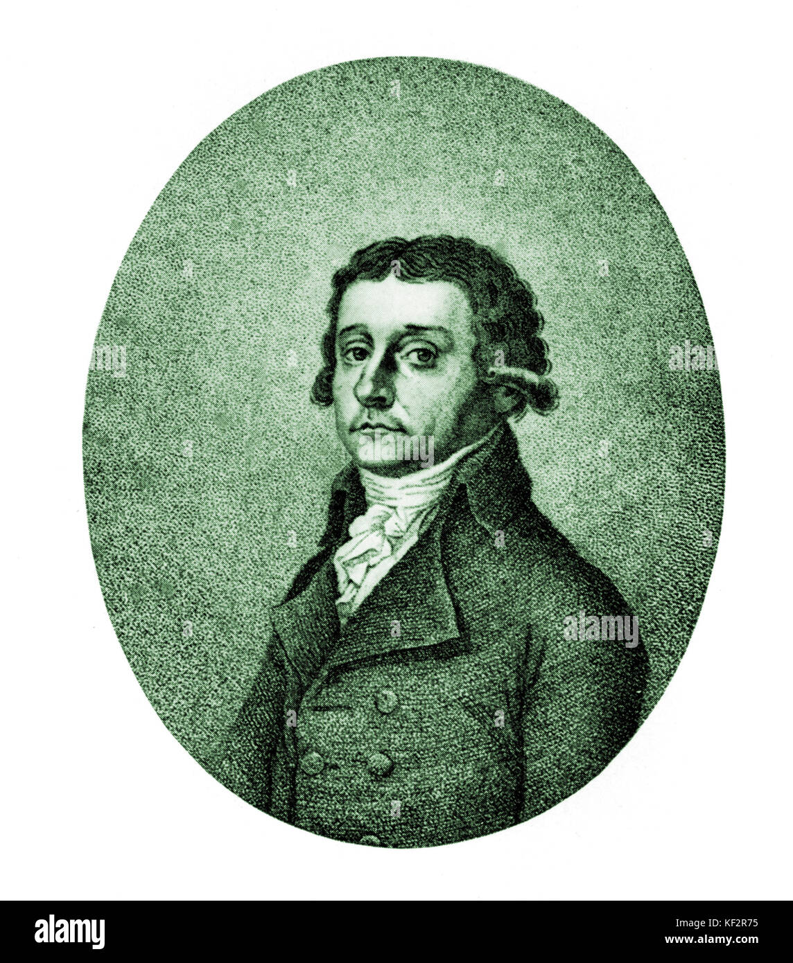 Antonio Salieri portrait, 1825. Italian composer, conductor and teacher (1750-1825). Stock Photo