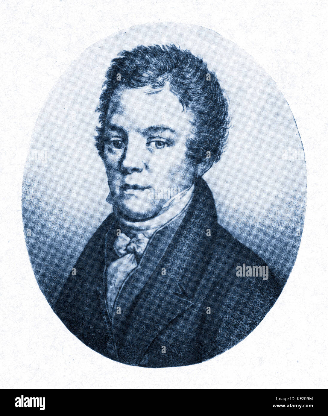 Johann Hugo VORISEK (WORZISCHEK), portrait.  Bohemian composer 1791-1825 Stock Photo