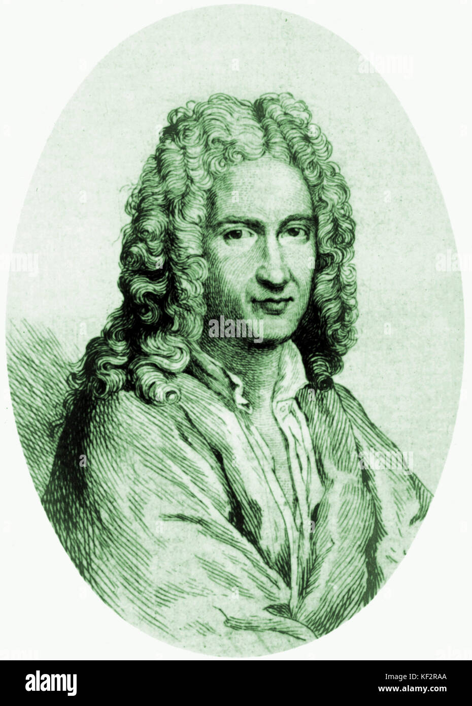 André Campra. French opera composer, 1660-1744. Stock Photo