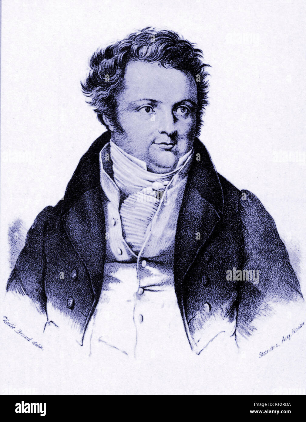 Heinrich Marschner, German opera composer, 16 August 1795 - 16 December 1861 Stock Photo