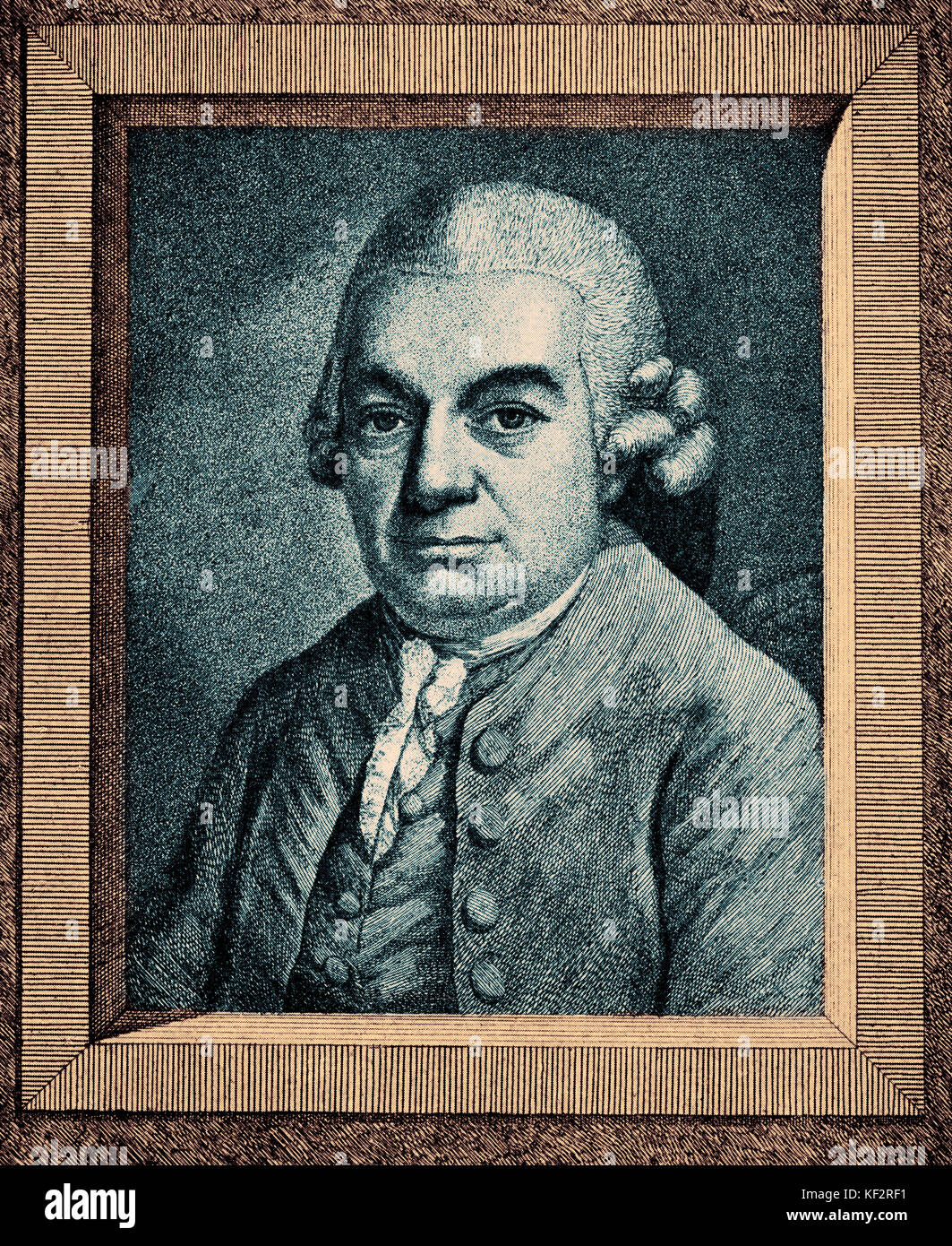 Carl Philipp Emanuel Bach, the third son of J S Bach. German Composer