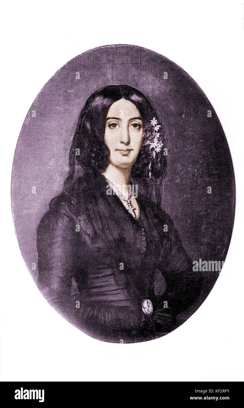 SAND, George -  Portrait French novelist (1804-1876) Stock Photo
