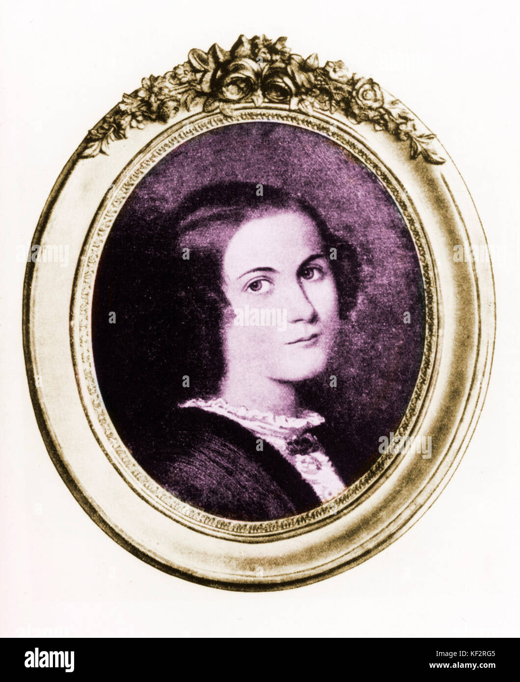 Cecile  / Cacilie Jeanrenaud Mendelssohn when young, probably just before she married Felix Mendelssohn 28th March 1837.  By Philippe Veit. Daughter of French Protestant clergyman - 5 children Felix M.-German composer 1809-1847 Stock Photo