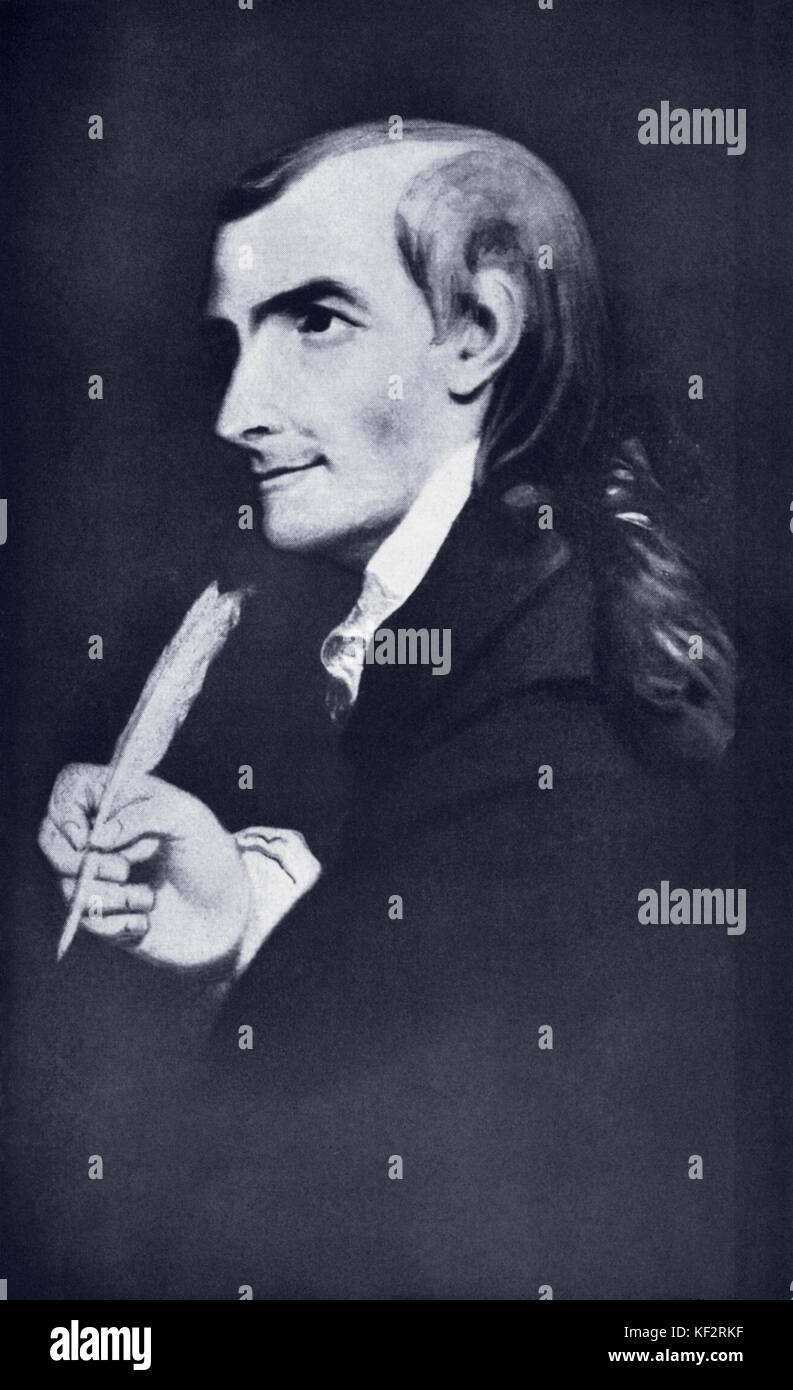 HOPKINSON, Francis -portrait -holding quill American statesman, writer  and composer; signer of the Declaration of Independence. Composer of 'Ode to Music' (1754) -first piece of music written by a native American.  (1737-1791) Stock Photo