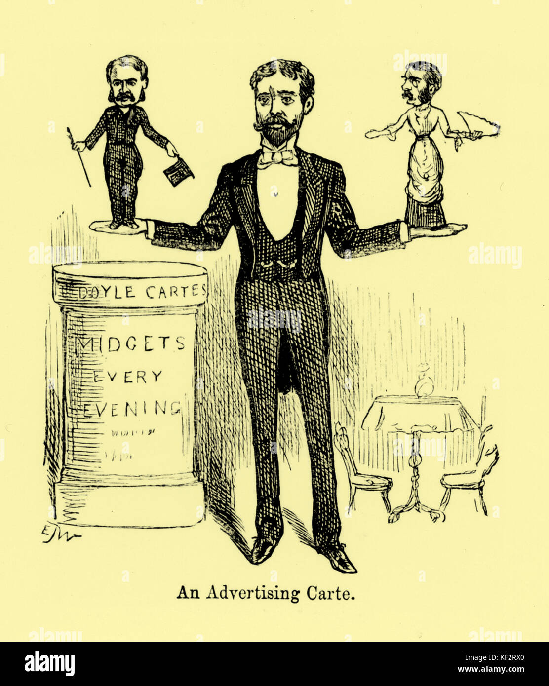 W S Gilbert Arthur Sullivan Caricature Of Them As Midgets Held Stock Photo Alamy