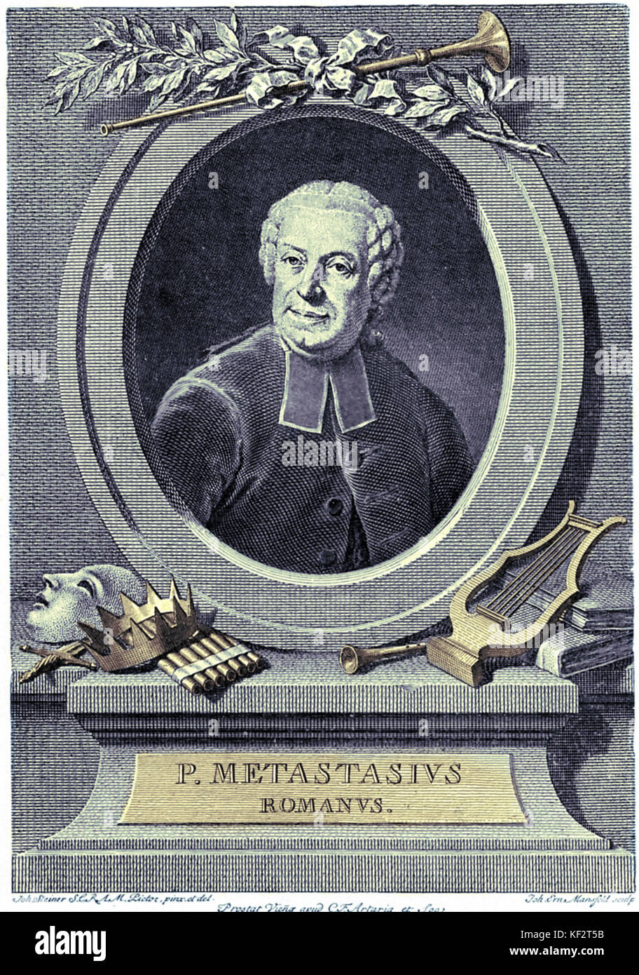 METASTASIO, Pietro - Italian poet and librettist - engraving 1698-1782 Stock Photo