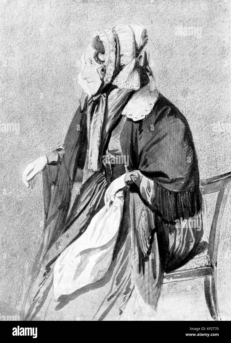 Richard Wagner 's mother Johanna Rosine (formerly Bertz) . RW:German composer & author, 1813-1883 Stock Photo