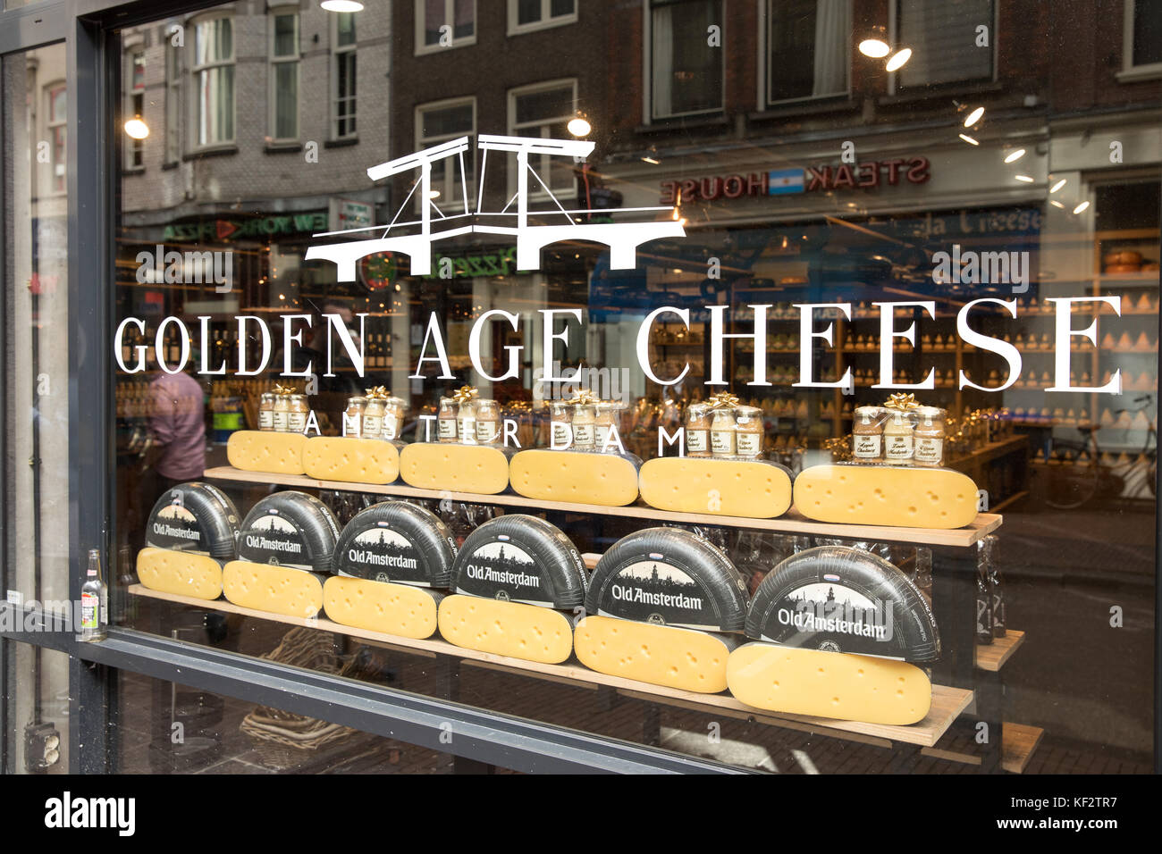 Golden Age Cheese shop in Amsterdam, Netherlands. Stock Photo