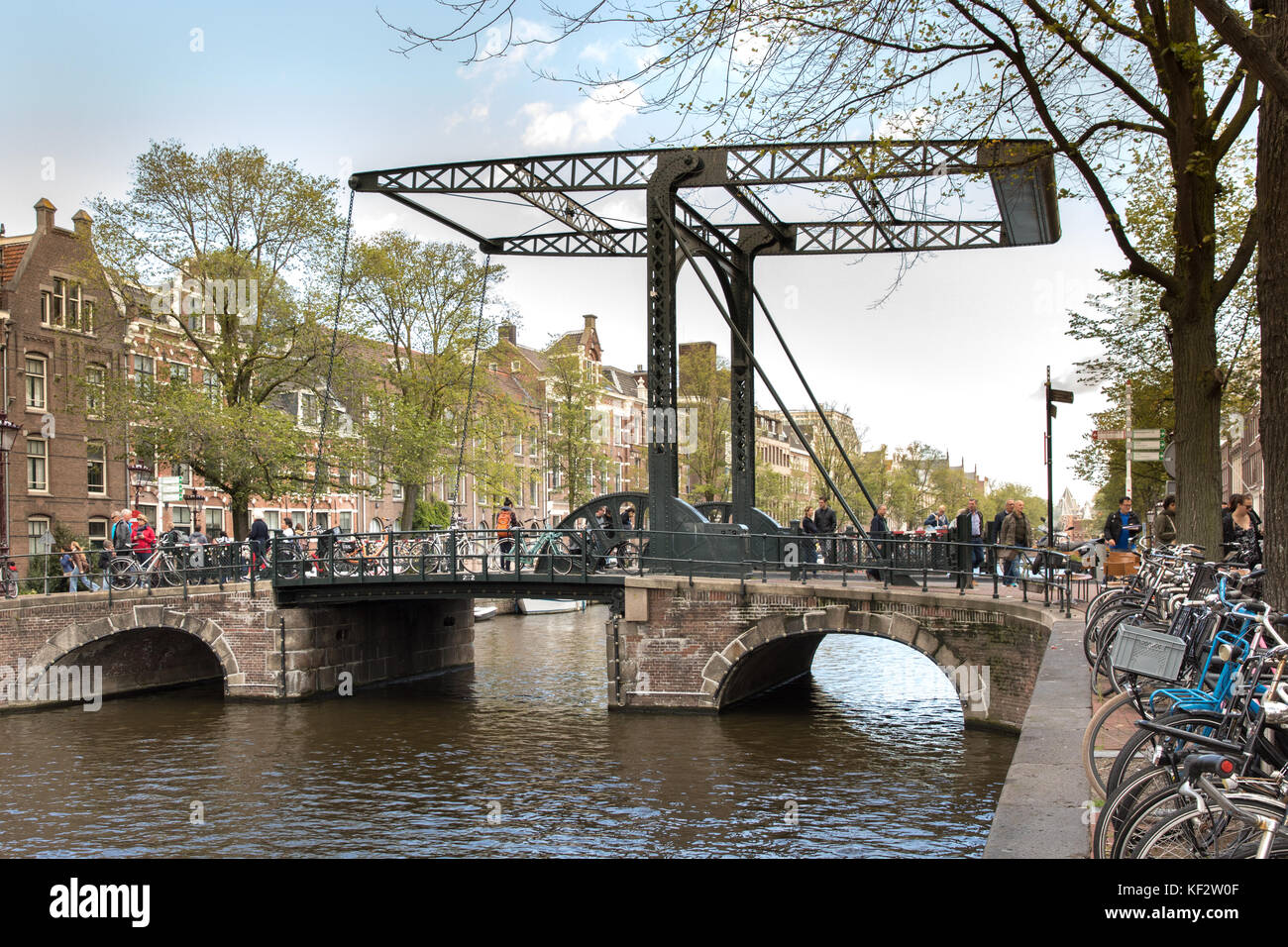 The Staalstraat Bridge, Amsterdam, Netherlands Stock Photo