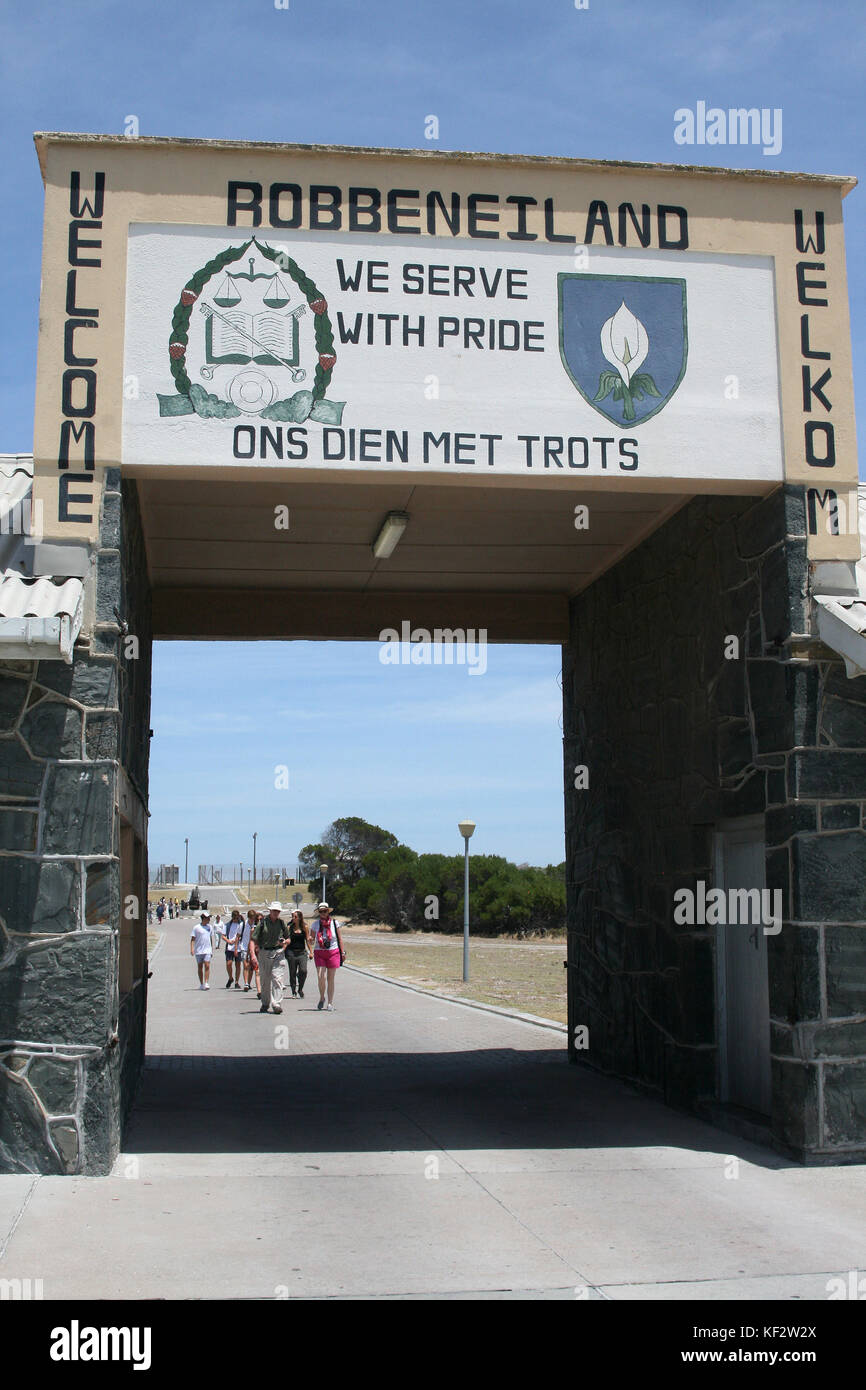 Entrance to Robben Island, UNESCO World Heritage Site, South Africa Stock Photo