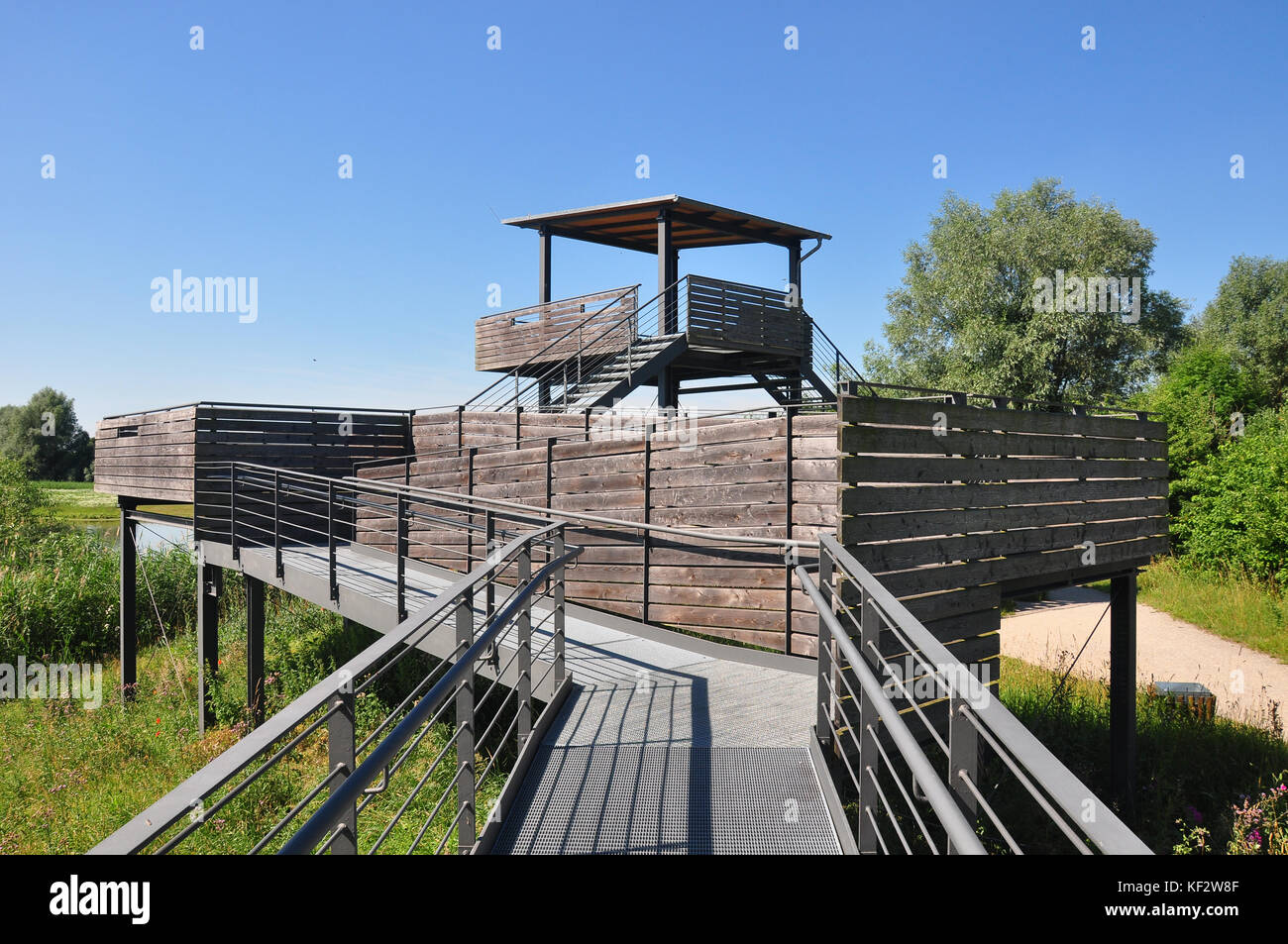 Lookout at Altmuehlsee in Bavaria Stock Photo - Alamy