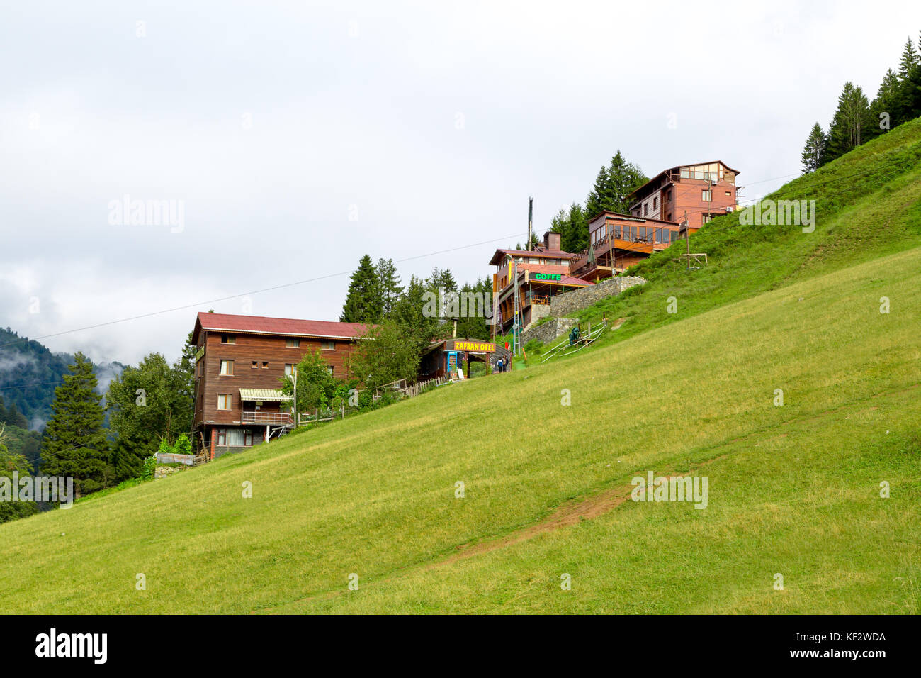 RIZE, TURKEY - AUGUST 16, 2016 : General landscape view of famous Ayder ...