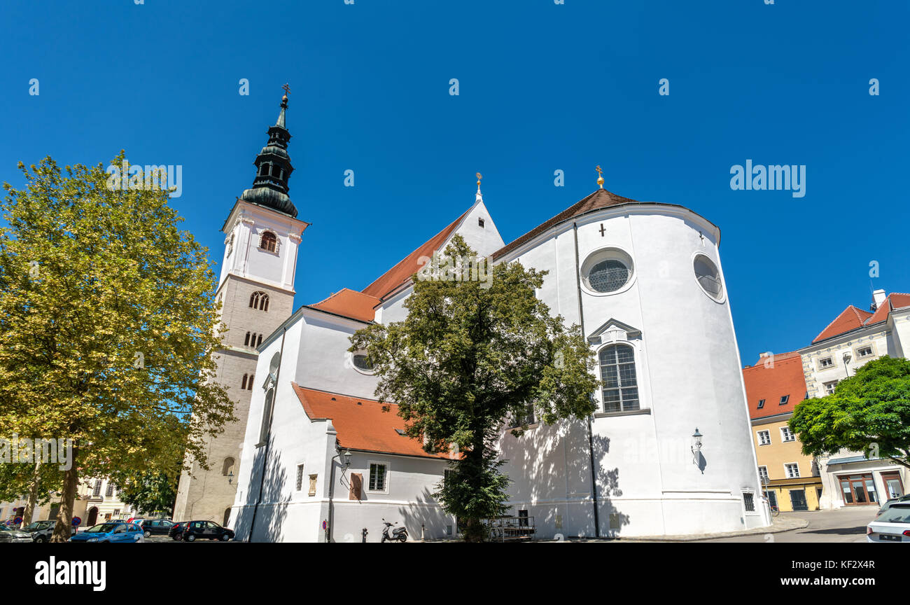 Dom Der Wachau or St. Veit Parish Church in Krems an der Donau, Austria Stock Photo