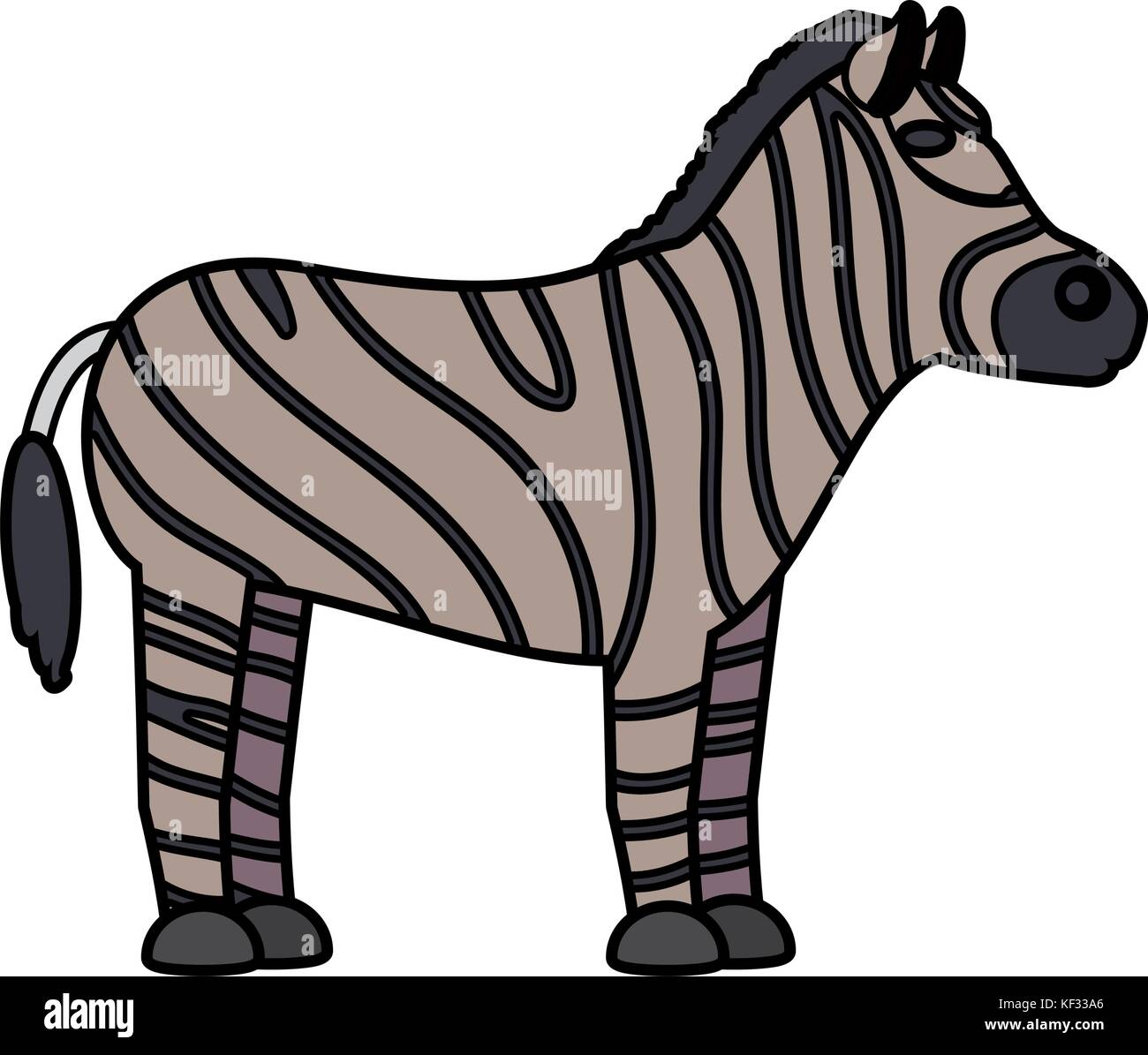 colorful zebra over white background vector illustration Stock Vector ...