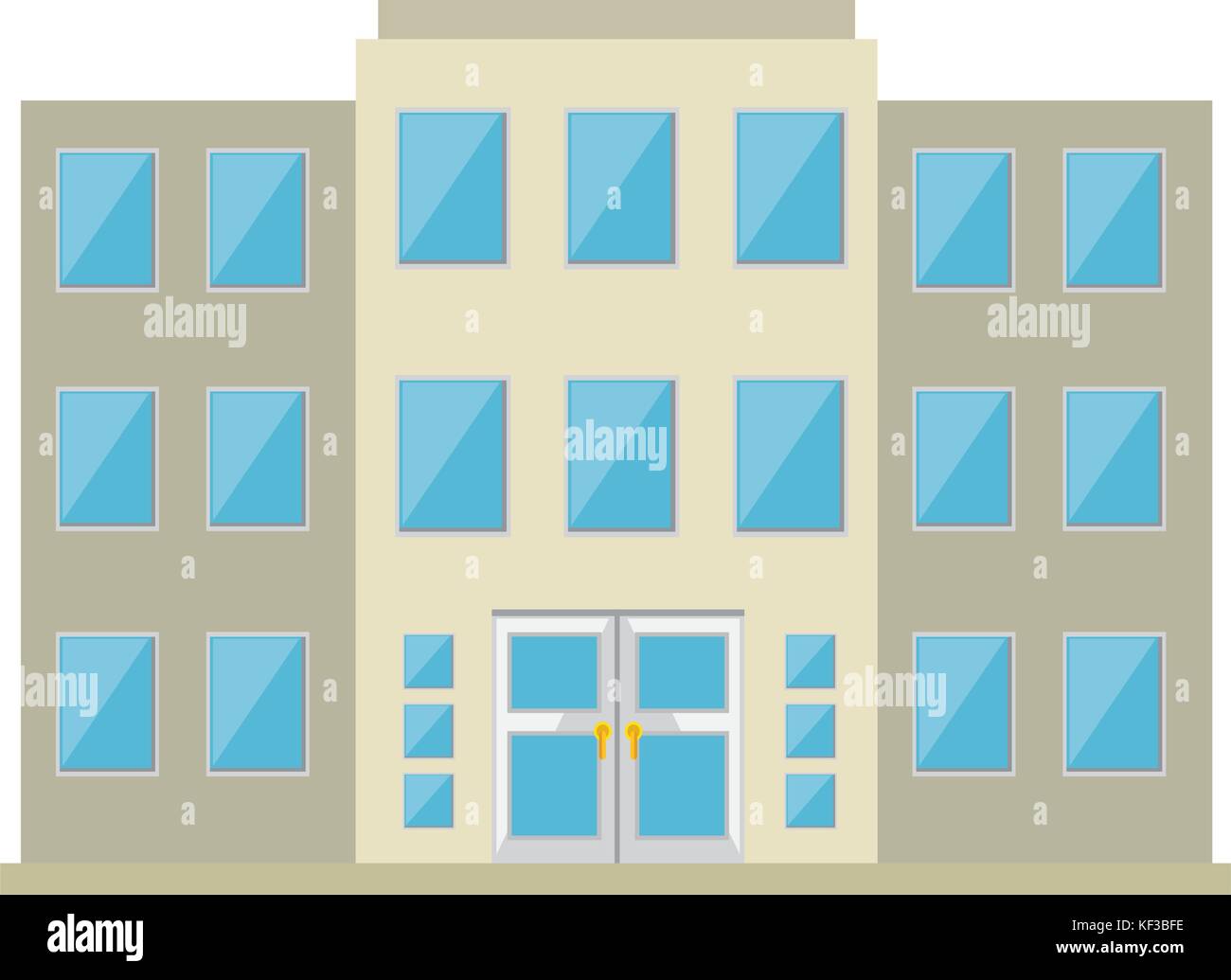 building front isolated icon vector illustration design Stock Vector ...