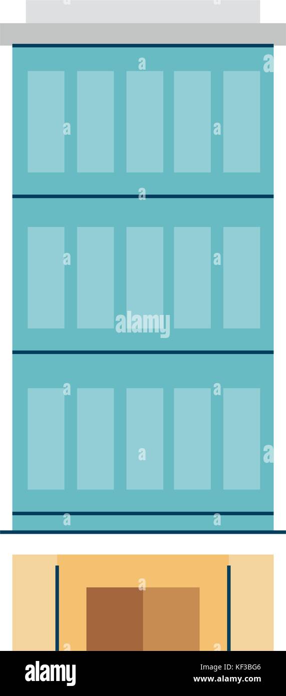 building front isolated icon vector illustration design Stock Vector ...