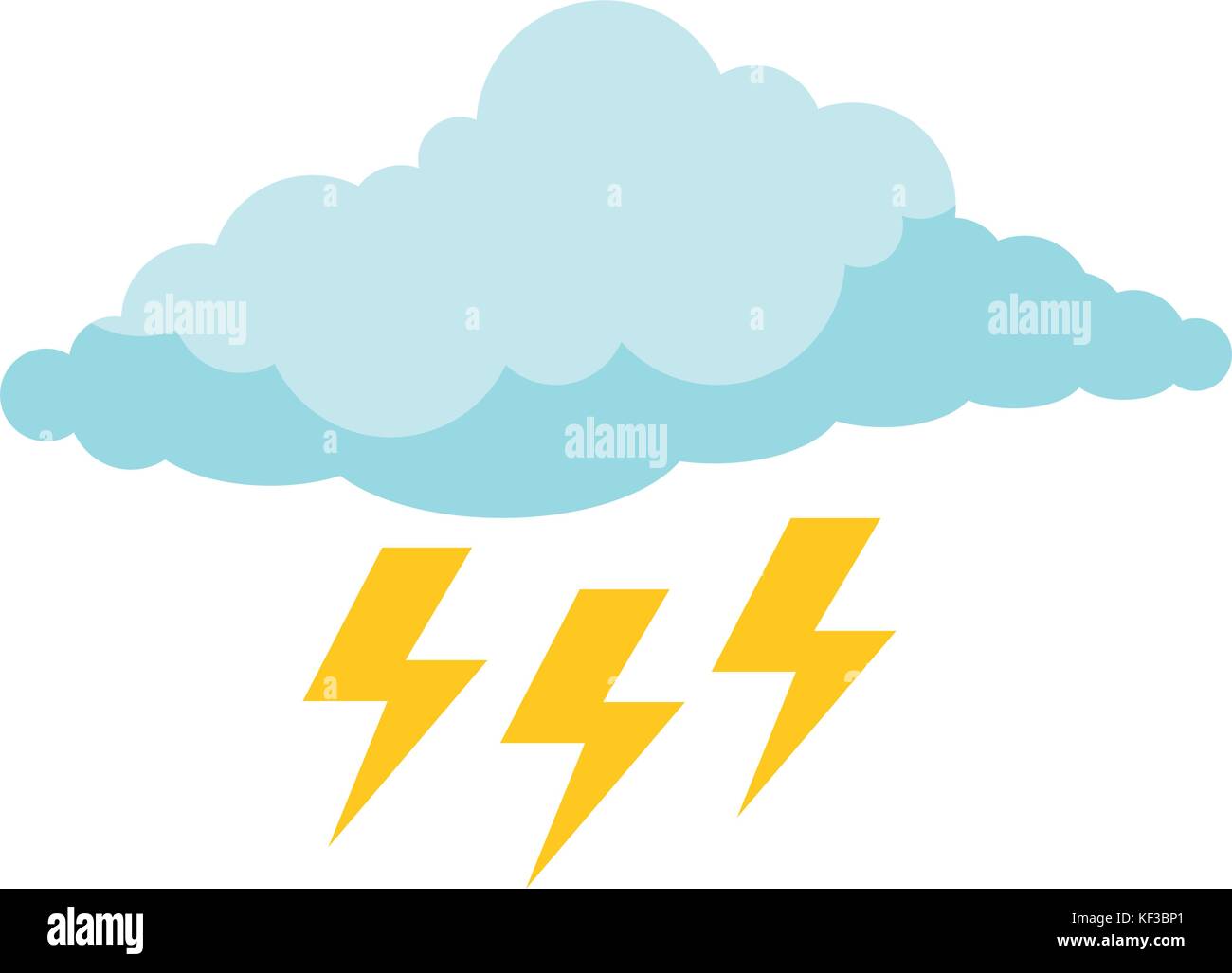 cloud with rays storm vector illustration design Stock Vector Image ...
