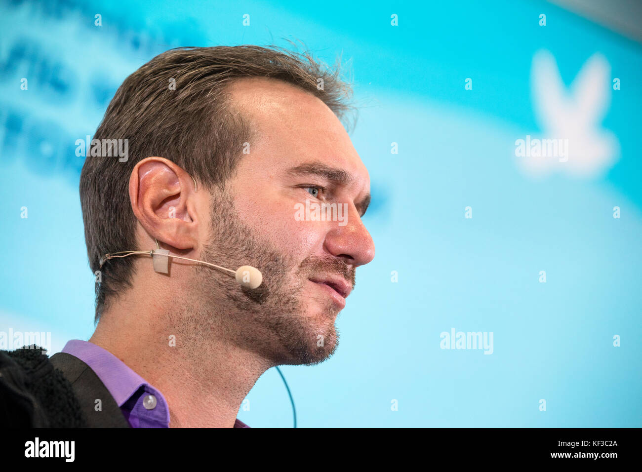 fisk reagere retning Nick Vujicic, an Australian coach and motivational speaker, born with  tetra-amelia syndrome, gives a press conference in Sochi, Russia Stock  Photo - Alamy