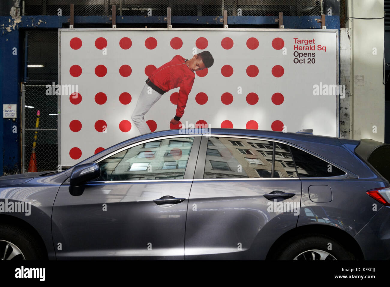 Billboard for opening of new Target store, New York City Stock Photo