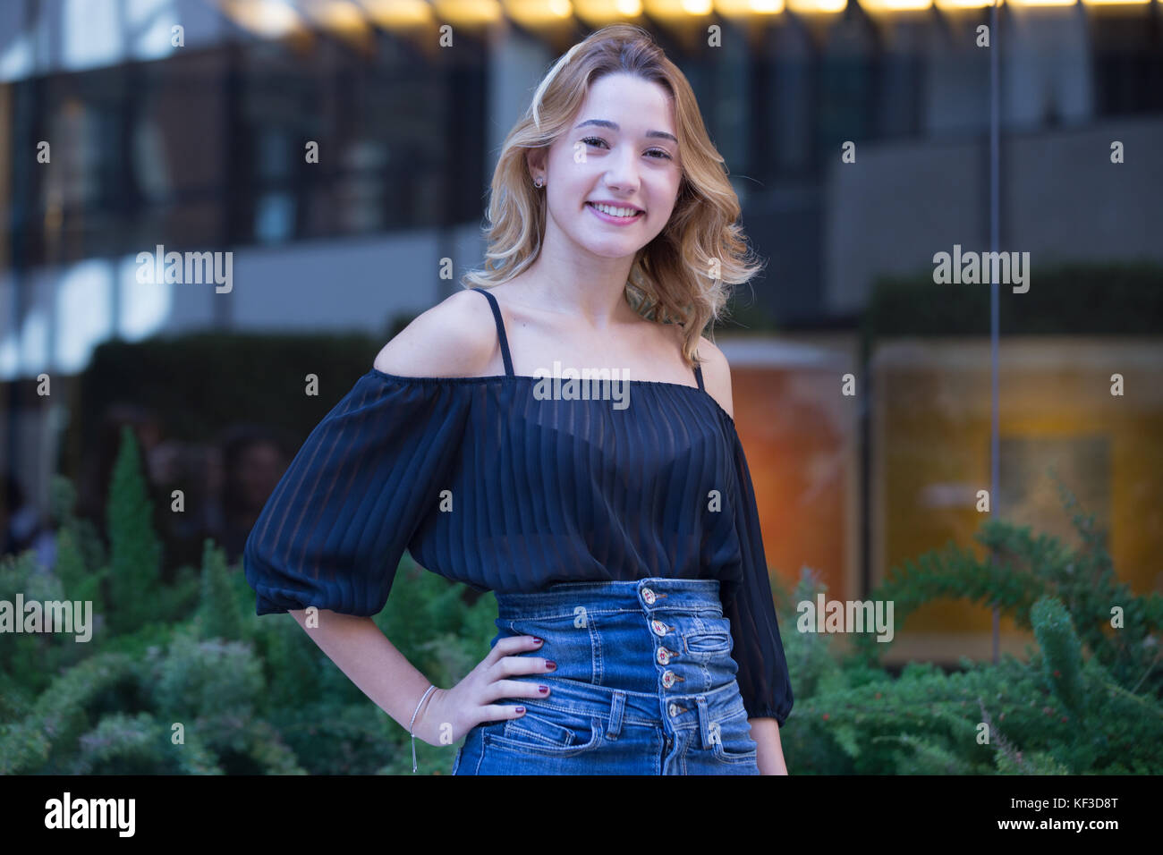 Rome, Italy. 24th Oct, 2017. Italian actress Sabrina Martina during the