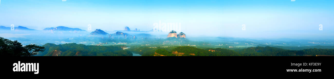Danxia landform scenery Stock Photo