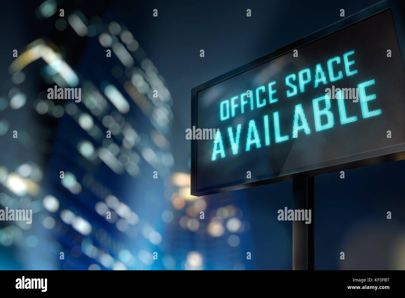 LED Display - Office Space Available Signage Stock Photo - Alamy