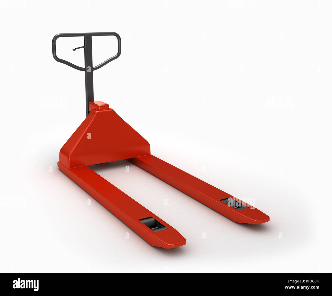 Hand pallet truck, isolated on white bacgrownd Stock Photo