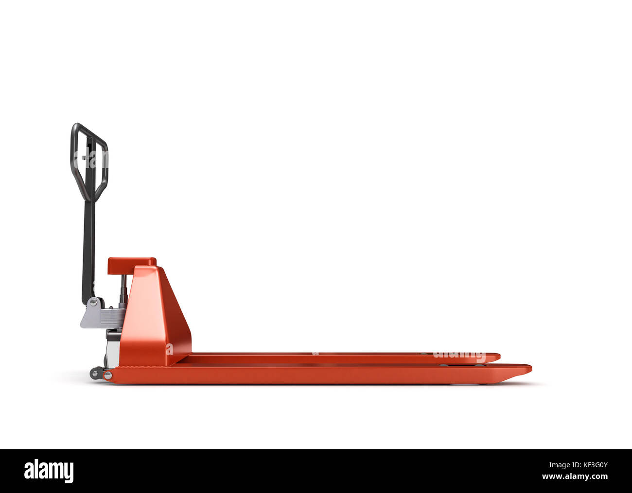Hand pallet truck, isolated on white Stock Photo Alamy